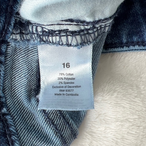 Bold Elements Blue Distressed Embroidered Women's Jeans Curvy Skinny - 16 - Picture 13 of 14